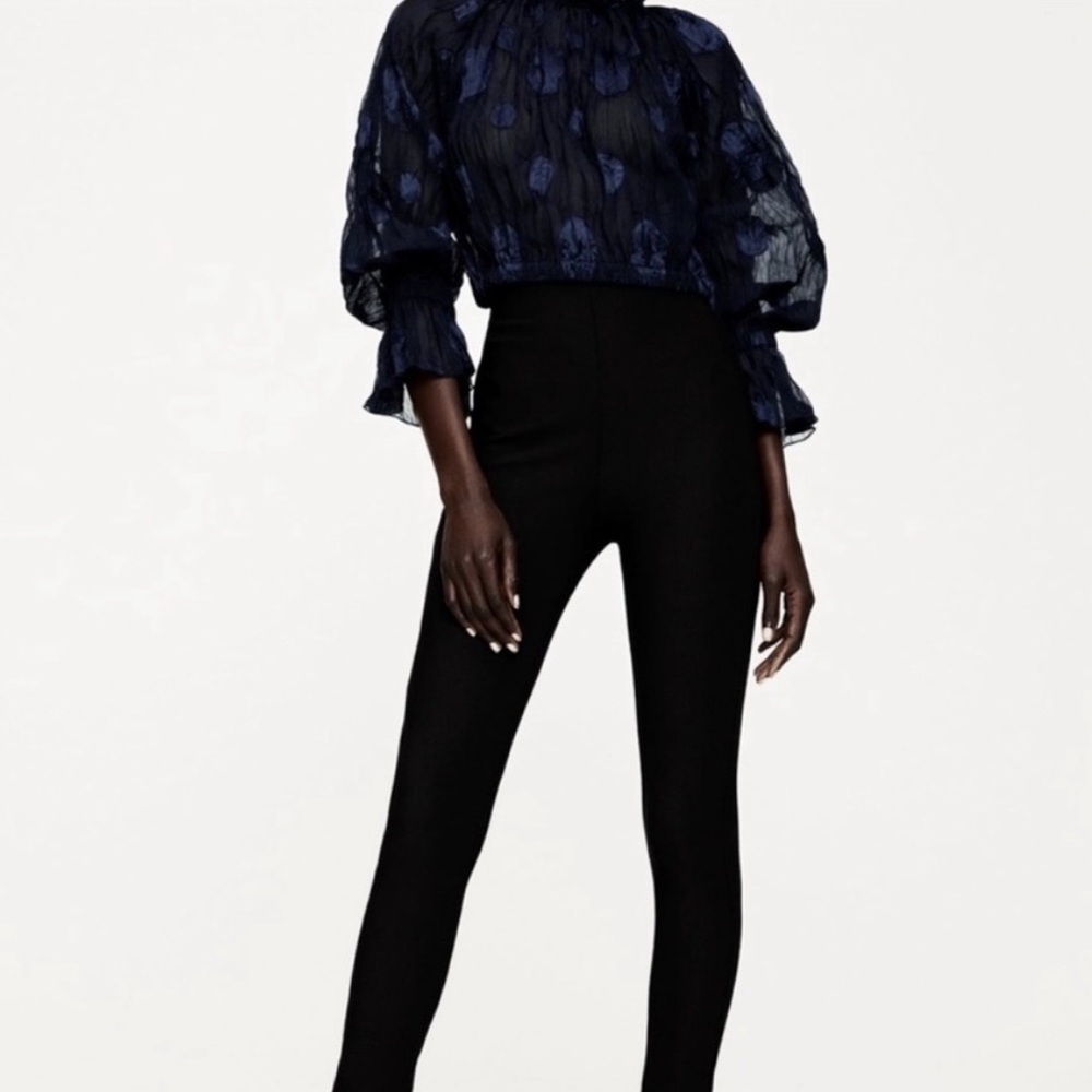 Zara Long Sleeve Mesh Top